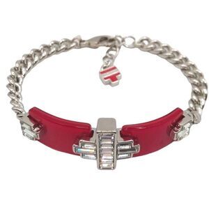Lia Sophia Jewelry Tribal Berry Color Silver Chain Tennis Bracelet